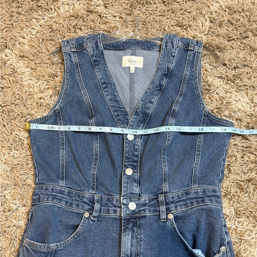 Rails Westwood Denim Midi Dress Blue Stone Wash size XL - Picture 10 of 15